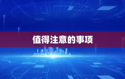 值得注意的事项 值得注意的事项