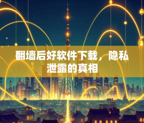 翻墙后好软件下载,隐私泄露的真相 翻墙后好软件下载,隐私泄露的真相
