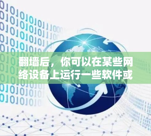 翻墙后，你可以在某些网络设备上运行一些软件或程序。然而，翻墙本身并不能直接访问或运行这些软件。如果你在翻墙后遇到需要访问的软件，通常可以通过以下方式解决