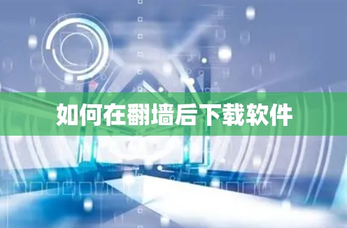 如何在翻墙后下载软件