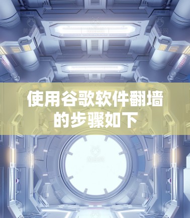 使用谷歌软件翻墙的步骤如下