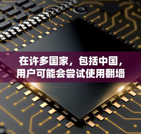 在许多国家，包括中国，用户可能会尝试使用翻墙软件来绕过国内对互联网的限制，比如内容审查、网速慢或网络不稳定等问题。以下是对国内使用翻墙软件的详细介绍