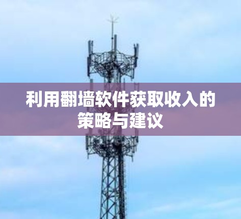利用翻墙软件获取收入的策略与建议