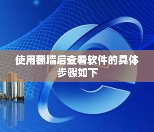 使用翻墙后查看软件的具体步骤如下