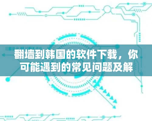 翻墙到韩国的软件下载，你可能遇到的常见问题及解决方案
