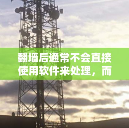 翻墙后通常不会直接使用软件来处理，而是使用一些工具来管理翻墙后的访问权限、删除访问记录等。以下是一些可能的软件及其用途