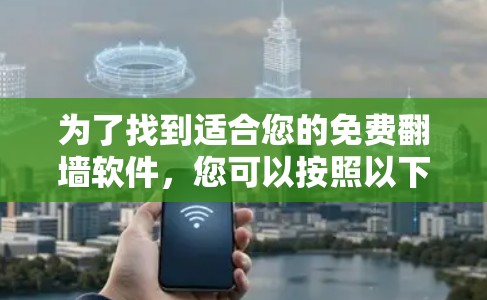 为了找到适合您的免费翻墙软件,您可以按照以下步骤进行选择和评估 为了找到适合您的免费翻墙软件,您可以按照以下步骤进行选择和评估