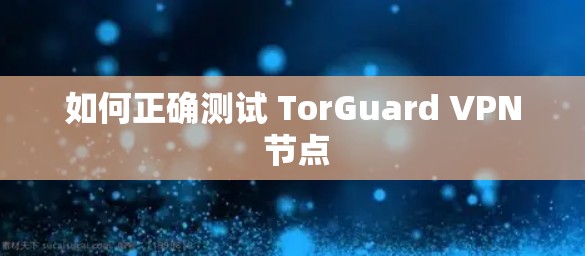 如何正确测试 TorGuard VPN 节点