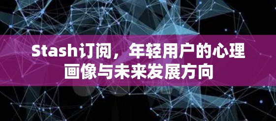Stash订阅，年轻用户的心理画像与未来发展方向