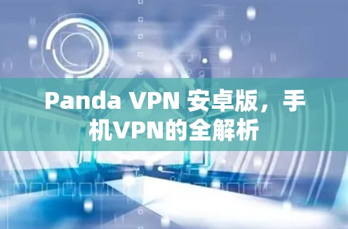 Panda VPN 安卓版，手机VPN的全解析