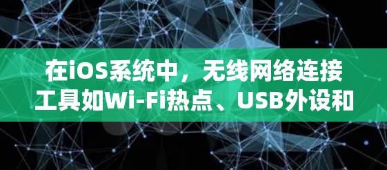 在iOS系统中,无线网络连接工具如Wi-Fi热点、USB外设和无线路由器等,提供了多种方式来连接和管理无线网络。以下是对这些工具的系统性介绍 在iOS系统中,无线网络连接工具如Wi-Fi热点、USB外设和无线路由器等,提供了多种方式来连接和管理无线网络。以下是对这些工具的系统性介绍