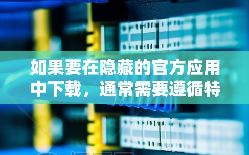 如果要在隐藏的官方应用中下载，通常需要遵循特定的步骤，因为隐藏的应用可能需要特定的设备环境或软件环境。以下是一些通用的步骤指南