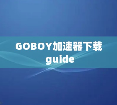 GOBOY加速器下载 guide