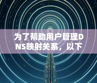 为了帮助用户管理DNS映射关系，以下是详细的DNS切换工具推荐，涵盖基本知识、功能、使用场景和评价